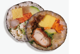 통새우 + 현미 김밥
